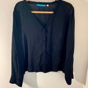 Johnny Was- embroidered button down blouse